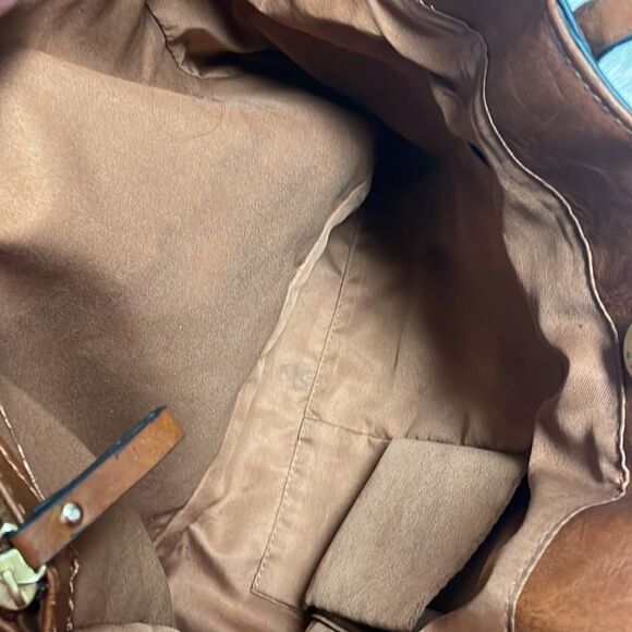 Bueno Brown Shoulder Bag Brown Faux Leather - Picture 10 of 16